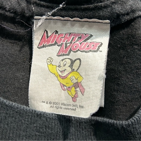 Mighty Mouse Short Sleeve T-Shirt Cartoon Disney Men’s Extra Large Black - Picture 6 of 7